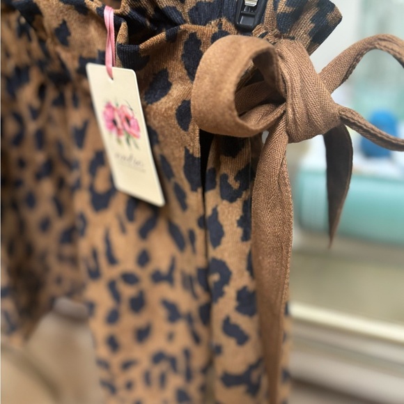 Entro High Waist Wrap Leopard Print Mini Skort Shorts Skirt Side Bow Sz S NWT - Picture 10 of 11